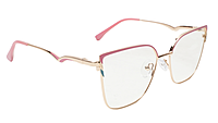 Soigné Female Oversize Cat Eye Spectacle Frame.Golden&Pink Soigné Female Oversize Cat Eye Spectacle Frame.Golden&Pink