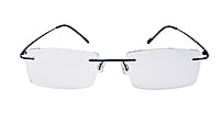 Soigné Unisex Rectangular Rimless Spectacle Frame.Blue
