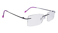 Soigné Female Rimless Rectangular Spectacle Frame.Black&Pink Soigné Female Rimless Rectangular Spectacle Frame.Black&Pink