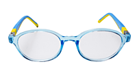 Soigné Kids Small Round Spectacle Frame.Blue&Yellow.(4-11)Yr-Unisex Soigné Kids Small Round Spectacle Frame.Blue&Yellow.(4-11)Yr-Unisex