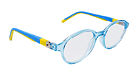 Soigné Kids Small Round Spectacle Frame.Blue&Yellow.(4-11)Yr-Unisex Soigné Kids Small Round Spectacle Frame.Blue&Yellow.(4-11)Yr-Unisex