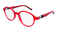 Soigné Kids Small Round Spectacle Frame.Red&Black.(4-11)Yr-Unisex
