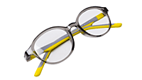 Soigné Kids Small Round Spectacle Frame.Gray&Yellow.(4-11)Yr-Unisex