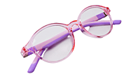 Soigné Kids Small Round Spectacle Frame.Pink&Purple.(4-11)Y-Girl Soigné Kids Small Round Spectacle Frame.Pink&Purple.(4-11)Y-Girl