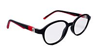 Soigné Kids Small Round Spectacle Frame.Black&Red.(4-11)Yr-Unisex
