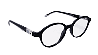 Soigné Kids Small Round Spectacle Frame.Black&Gray.(4-11)Yr-Unisex