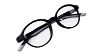Soigné Kids Small Round Spectacle Frame.Black&Gray.(4-11)Yr-Unisex