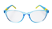 Soigné Kids Small Cateye Spectacle Frame.Blue&Yellow(7-13)Y-Girl