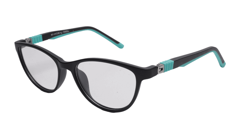 Soigné Kids Small Cateye Spectacle Frame.Black&Green(7-13)Y-Girl