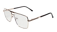 Soigné Unisex Rectangular Spectacle Frame.Golden-Large