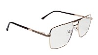 Soigné Unisex Rectangular Spectacle Frame.Golden-Large