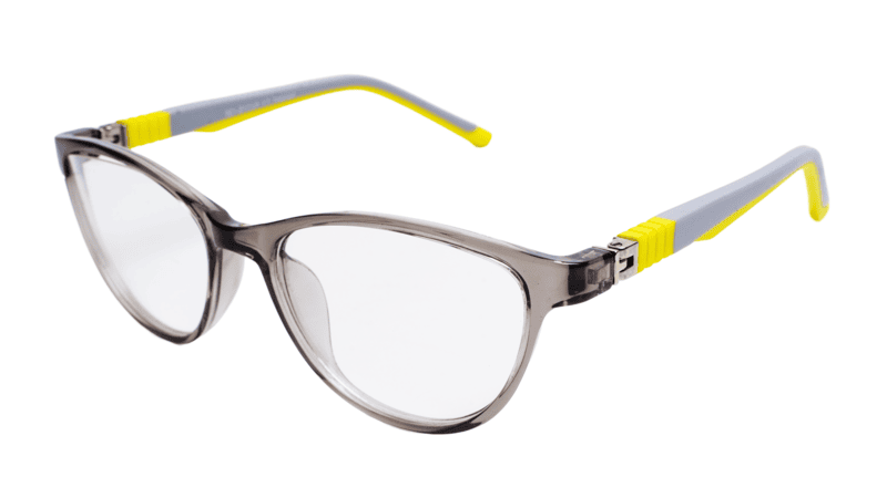 Soigné Kids Small Cateye Spectacle Frame.Gray&Yellow(7-13)Y-Girl