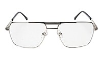 Soigné Unisex Rectangular Spectacle Frame.Silver-Large