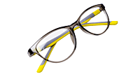 Soigné Kids Small Cateye Spectacle Frame.Gray&Yellow(7-13)Y-Girl