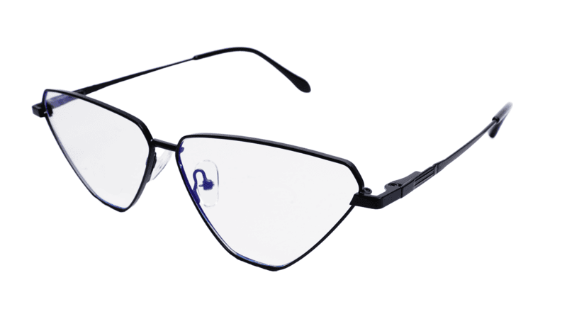 Soigné Female Large Cat Eye Spectacle Frame.Black Metal Frame Soigné Female Large Cat Eye Spectacle Frame.Black Metal Frame