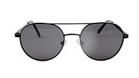 Unisex Small Round Sunglasses. Black Color Metal Frame.
