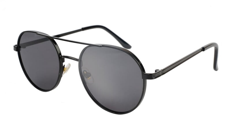 Unisex Small Round Sunglasses. Black Color Metal Frame. Unisex Small Round Sunglasses. Black Color Metal Frame.