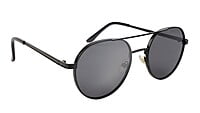 Unisex Small Round Sunglasses. Black Color Metal Frame.