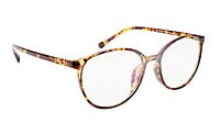 Unisex Oversized Round Spectacle Frame. Leopard Print Frame