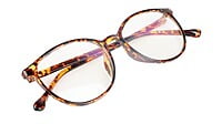 Unisex Oversized Round Spectacle Frame. Leopard Print Frame