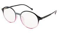 Female Oversize Round Spectacle Frame. Black & Pink Frame Female Oversize Round Spectacle Frame. Black & Pink Frame