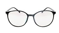 Unisex Oversized Round Spectacle Frame. Matte Black Frame