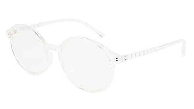 Unisex Oversized Round Specs Frame. Transparent Frame