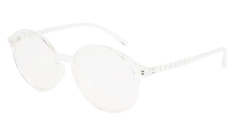 Unisex Oversized Round Specs Frame. Transparent Frame