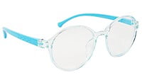 Unisex Round Spectacle Frame For Kids. See Through Blue Rim. Age-(7-10Yrs)