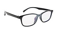 Unisex Large Rectangular Spectacle Frame. Glossy Black Color Frame