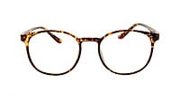 Unisex Medium Round Spectacle Frame. Leopard Color Frame