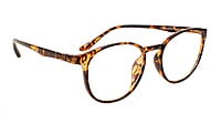 Unisex Medium Round Spectacle Frame. Leopard Color Frame