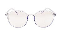 Female Oversized Spectacle Frames. See Through Light Blue Frame