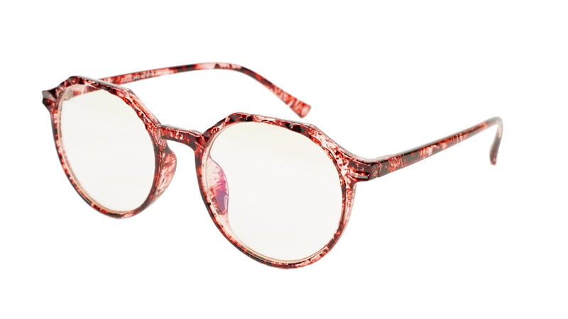 Female Oversized Spectacle Frames. Red & Transparent Frame Female Oversized Spectacle Frames. Red & Transparent Frame