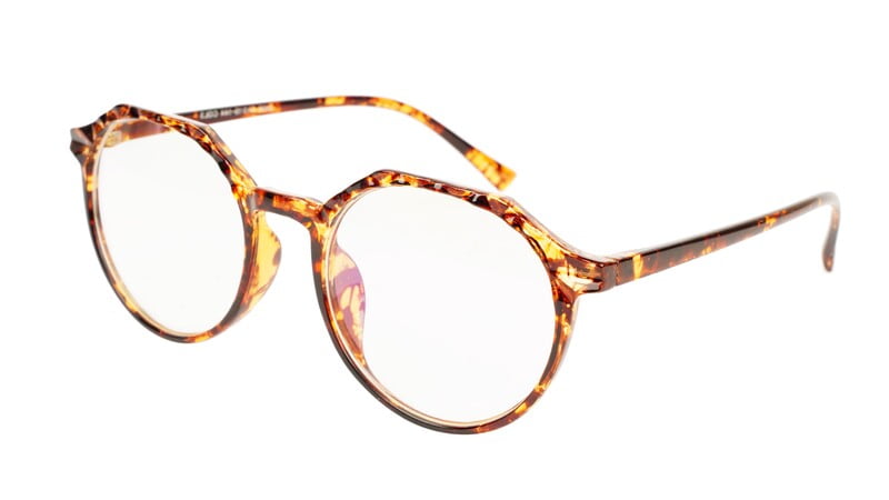 Female Oversized Spectacle Frames. Leopard Frame