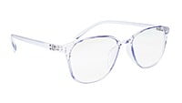 Unisex Large Rectangular Spectacle Frame. Light Blue Frame