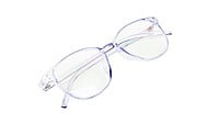 Unisex Large Rectangular Spectacle Frame. Light Blue Frame