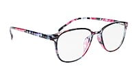 Female Large Rectangular Spectacle Frame. Floral Frame