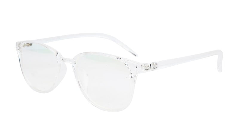 Unisex Large Rectangular Spectacle Frame. Transparent Frame