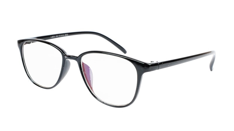 Unisex Full Rim Large Rectangular Spectacle Frame. Glossy Black Frame Unisex Full Rim Large Rectangular Spectacle Frame. Glossy Black Frame