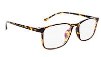 Unisex Full Rim Large Rectangular Spectacle Frame. Leopard Frame