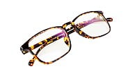 Unisex Full Rim Large Rectangular Spectacle Frame. Leopard Frame