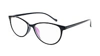 Female Large Cateye Spectacle Frame. Glossy Black Frame