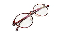 Unisex Medium Full Rim Round Spectacle Frame. Brown Frame