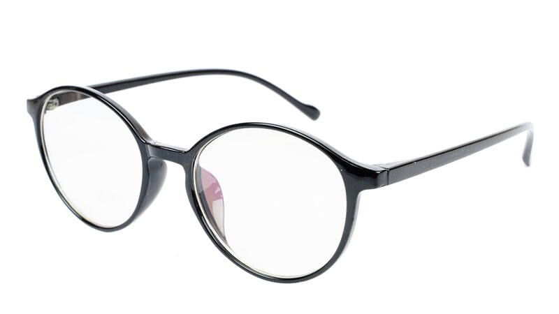 Unisex Medium Full Rim Round Spectacle Frame. Matte Black Frame