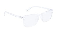 Unisex Full Rim Large Rectangular Spectacle Frame. Transparent Frame