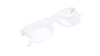 Unisex Full Rim Large Rectangular Spectacle Frame. Transparent Frame