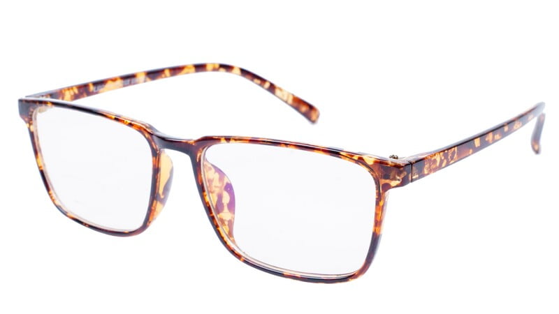 Unisex Full Rimmed Large Rectangular Spectacle Frame. Leopard Frame