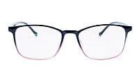 Female Large Rectangular Spectacle Frame. Black & Pink Frame