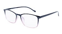 Female Large Rectangular Spectacle Frame. Black & Pink Frame